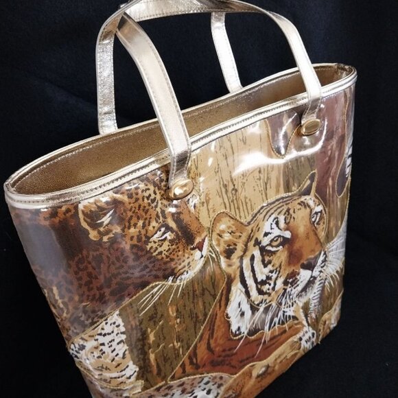Vintage Jungle Print Tote - Picture 1 of 4